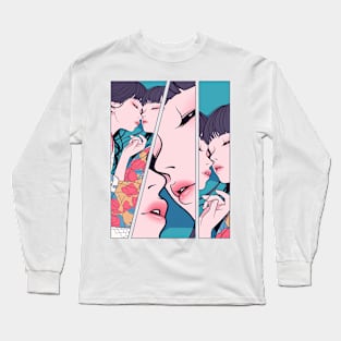 Geisha Lovers and Snake 6901 Long Sleeve T-Shirt